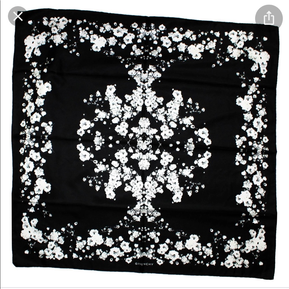 Authentic givenchy floral silk scarf